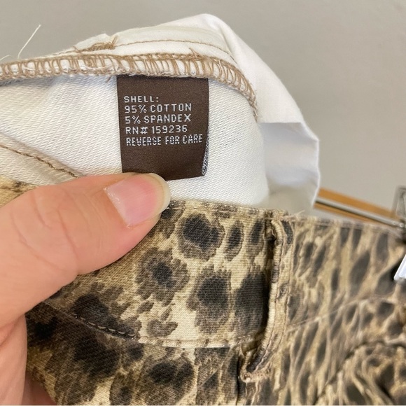J. McLaughlin Animal Print Zip Ankle Skinny Jeans Size 4 - Picture 8 of 9
